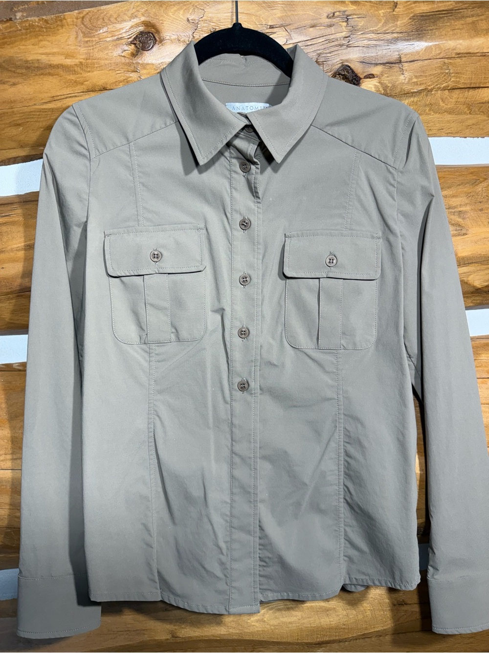 Anatomie Khaki Button-Front Shirt